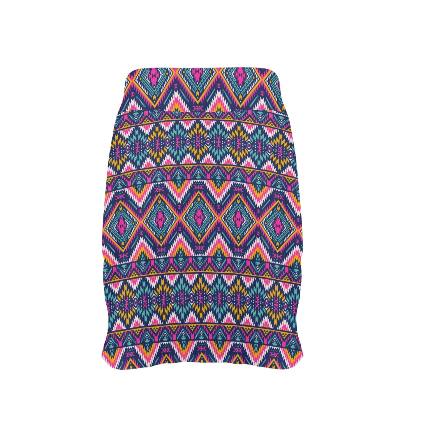 Indian Navajo Pink Themed Design Print 17" Golf & Pickleball Skort with Pockets