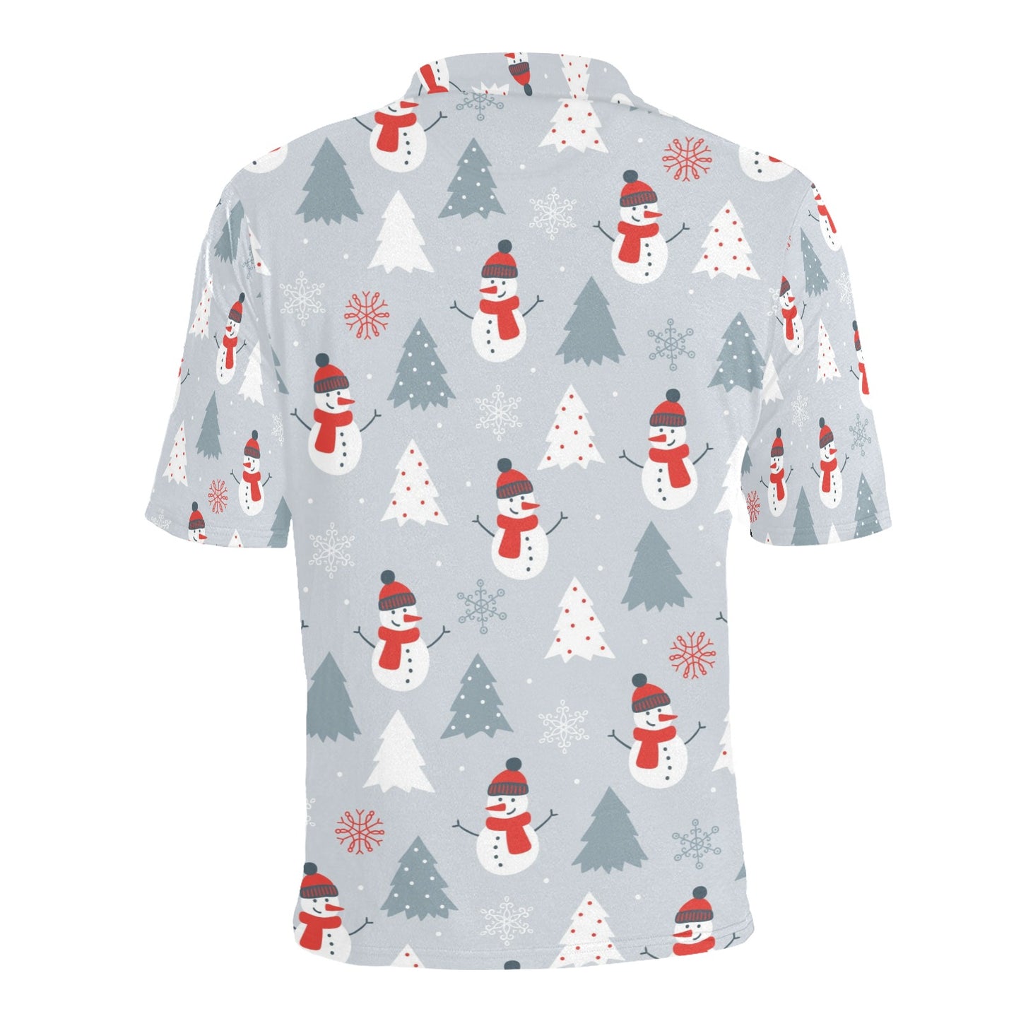 Snowman Print Design LKS302 Men Polo Shirt