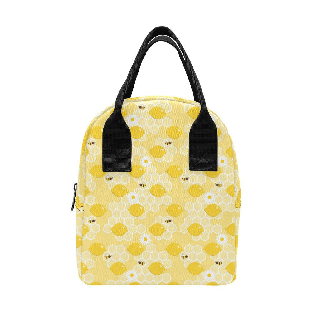 Honey Bee Honeycomb Print Design LKS3010 Insulated Lunch Bag