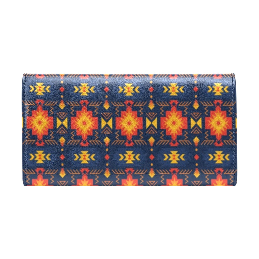 Southwest Pattern Print Design LKS307 Women's Trifold Wallet