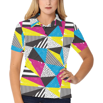 80s Pattern Print Design 2 Women's Polo Shirt