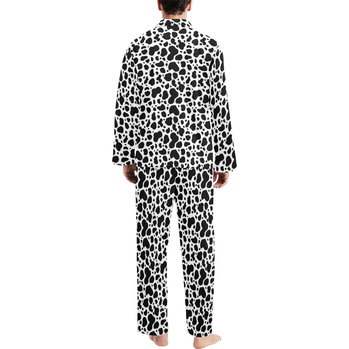 Cow Skin Pattern Print Design 04 Men's Long Pajama Set