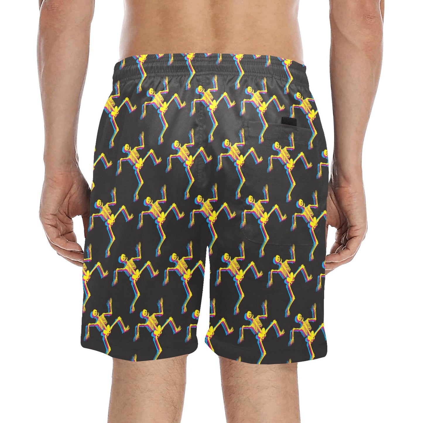 Skeleton Skeleton 3D Print Design LKS301 Men's Swim Trunks Beach Shorts