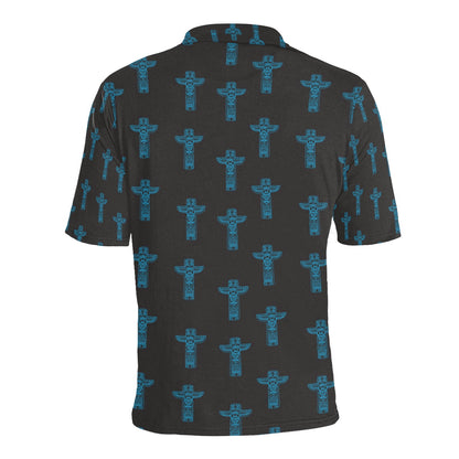 Totem Print Design LKS304 Men Polo Shirt