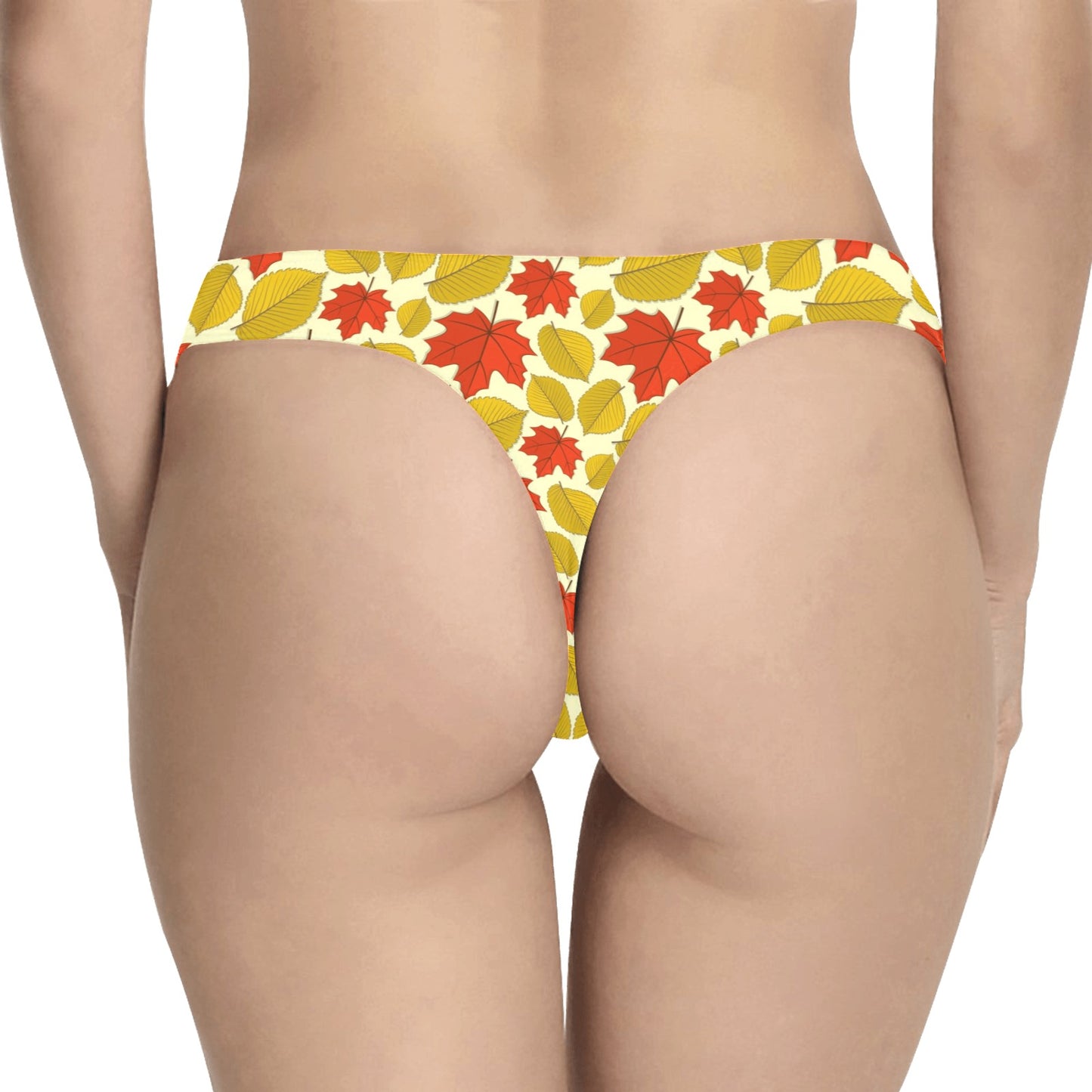 Elm Maple Leave Print Pattern Women's Thongs