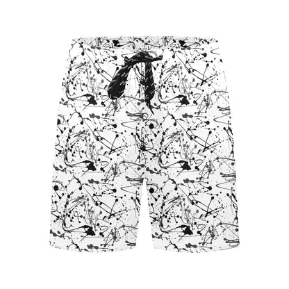 Splatter Print Design LKS305 Men's Swim Trunks Beach Shorts