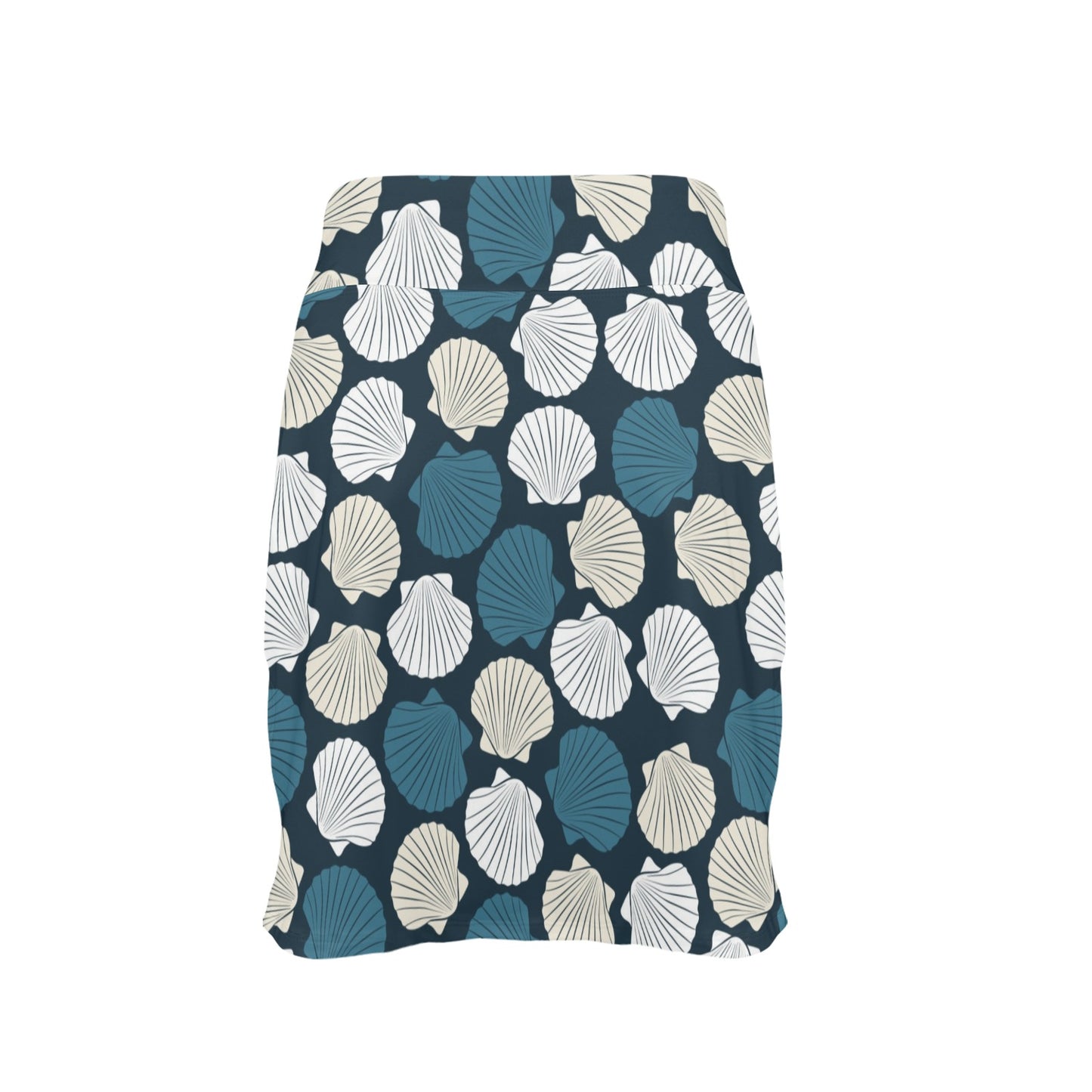Seashell Print Design LKS3013 17" Golf & Pickleball Skort with Pockets