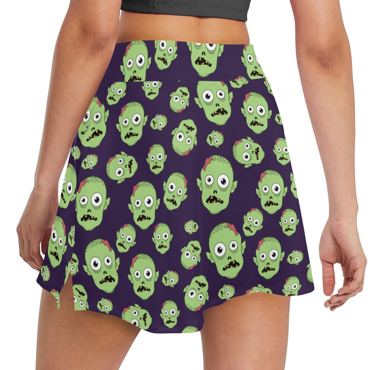 Zombie Print Design LKS303 17" Golf & Pickleball Skort with Pockets
