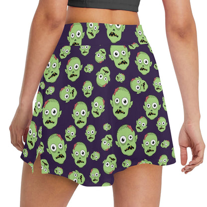 Zombie Print Design LKS303 17" Golf & Pickleball Skort with Pockets