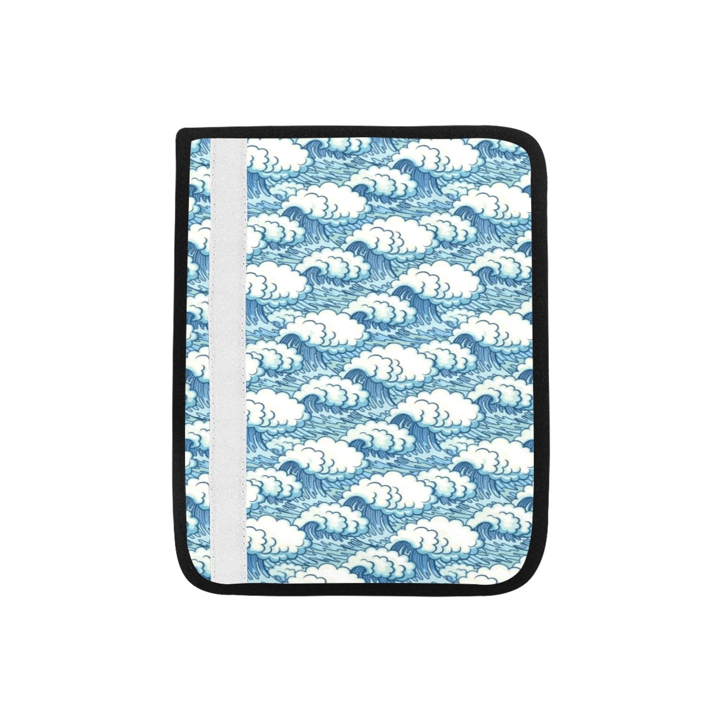 Wave Japan Style Print Design LKS304 Car Seat Belt Cover
