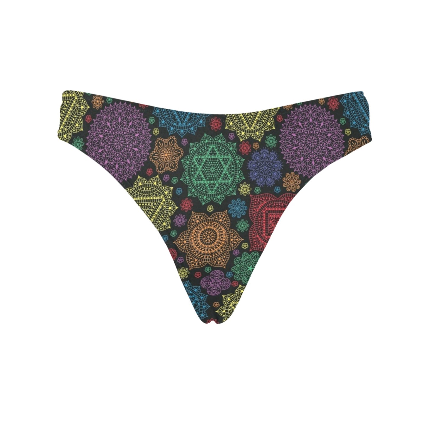 Chakra Mandala Print Pattern Women's Thongs
