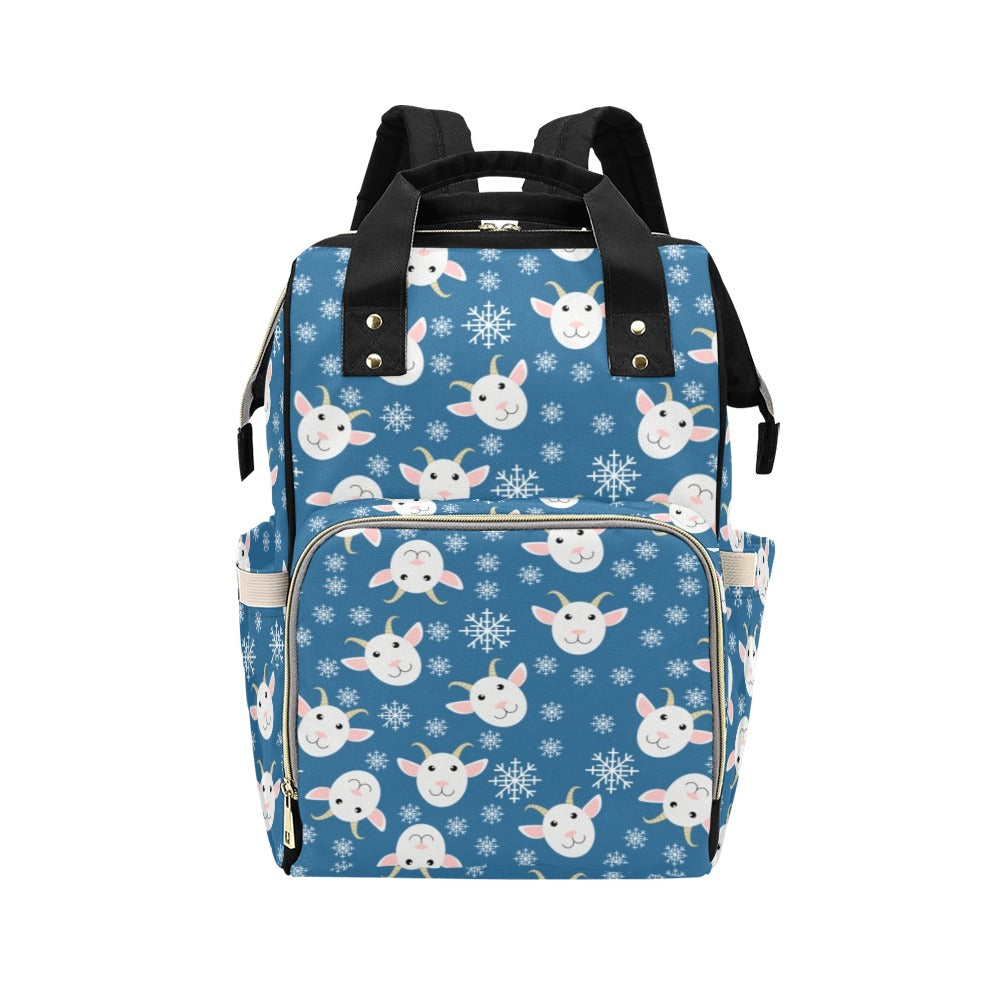 Goat Print Design LKS402 Diaper Bag Backpack