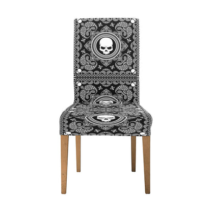Bandana Skull Print Design LKS303 Dining Chair Slipcover