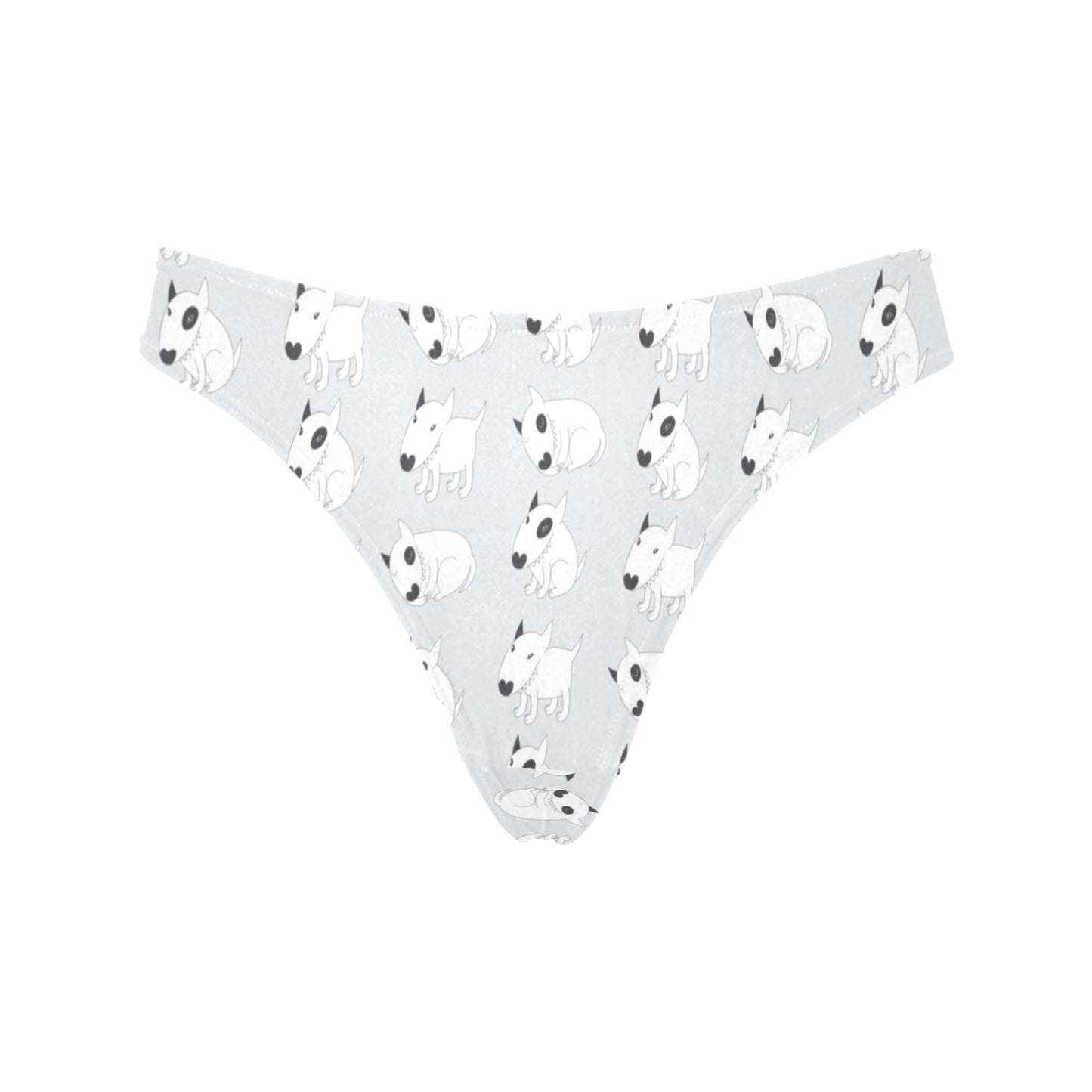 Bull Terrier hand draw Print Pattern Women's Thongs