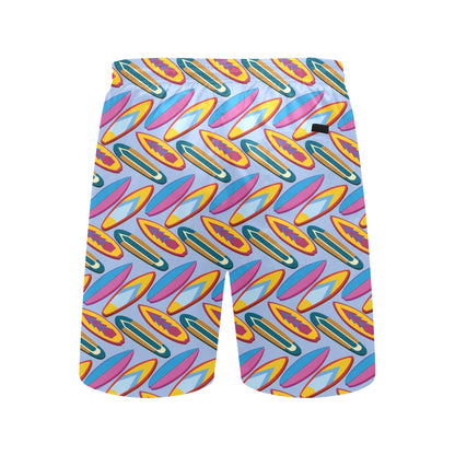 Surfboard Pattern Print Design LKS303 Men's Swim Trunks Beach Shorts