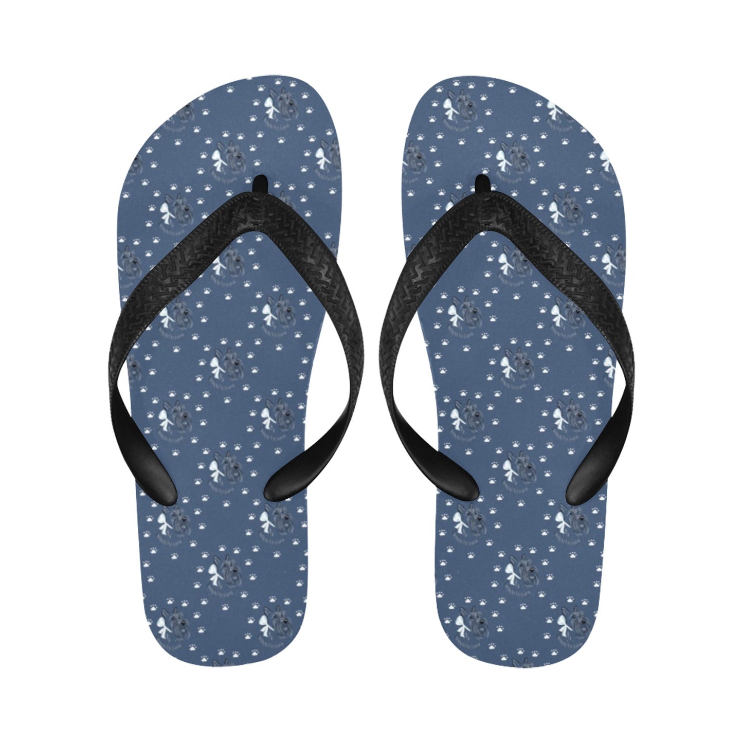 Scottish Terriers Print Design LKS307 Flip Flops