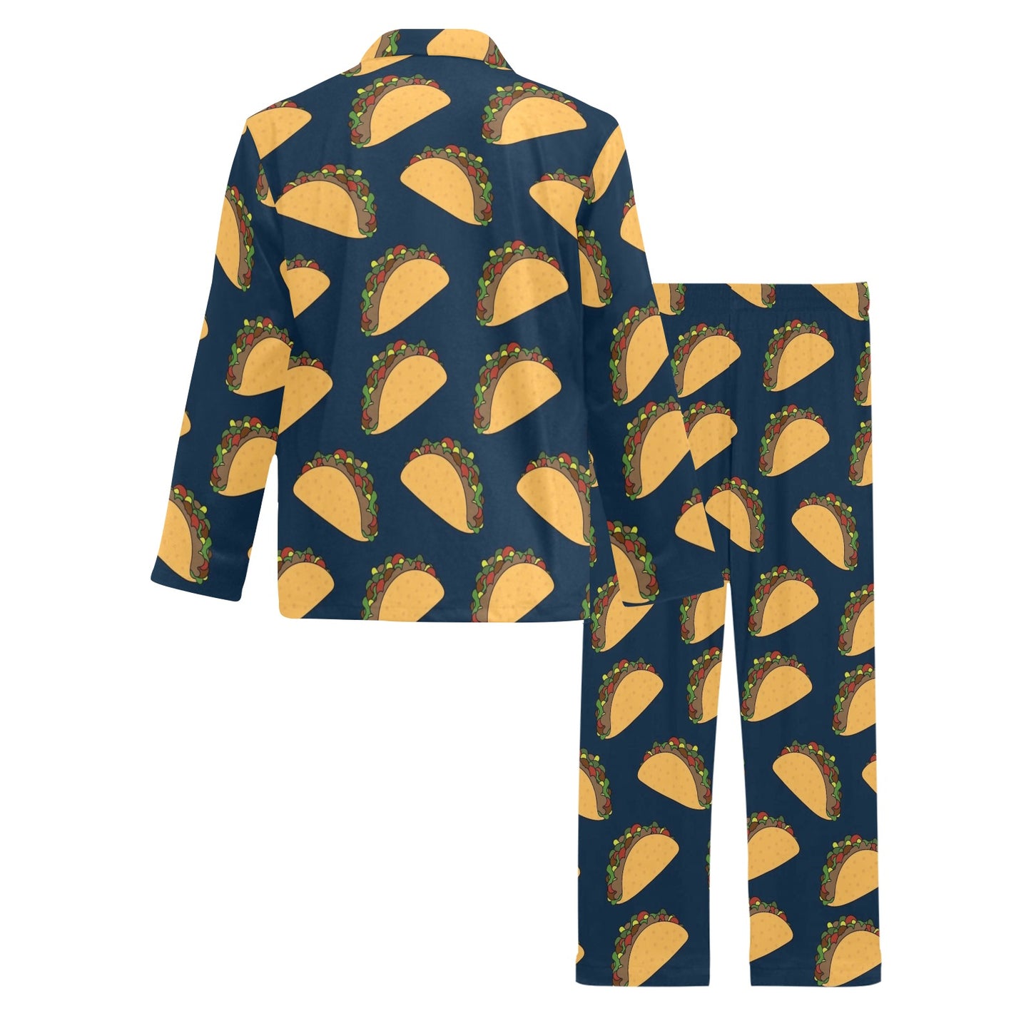 Taco Pattern Print Design TC04 Men's Long Pajama Set