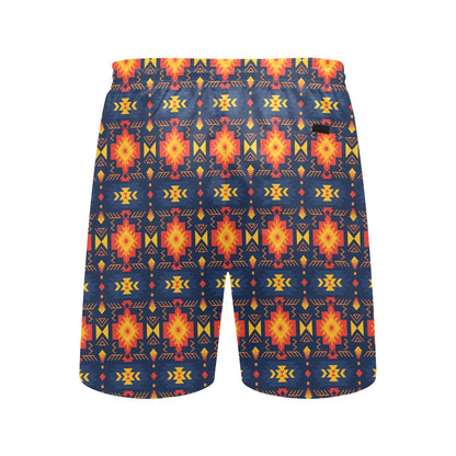 Southwest Pattern Print Design LKS307 Men's Swim Trunks Beach Shorts
