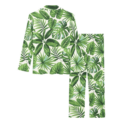 Tropical Flower Pattern Print Design TF013 Women's Long Pajama Set