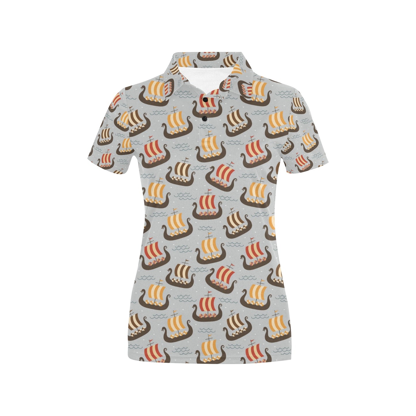Vikings Print Design LKS308 Women's Polo Shirt