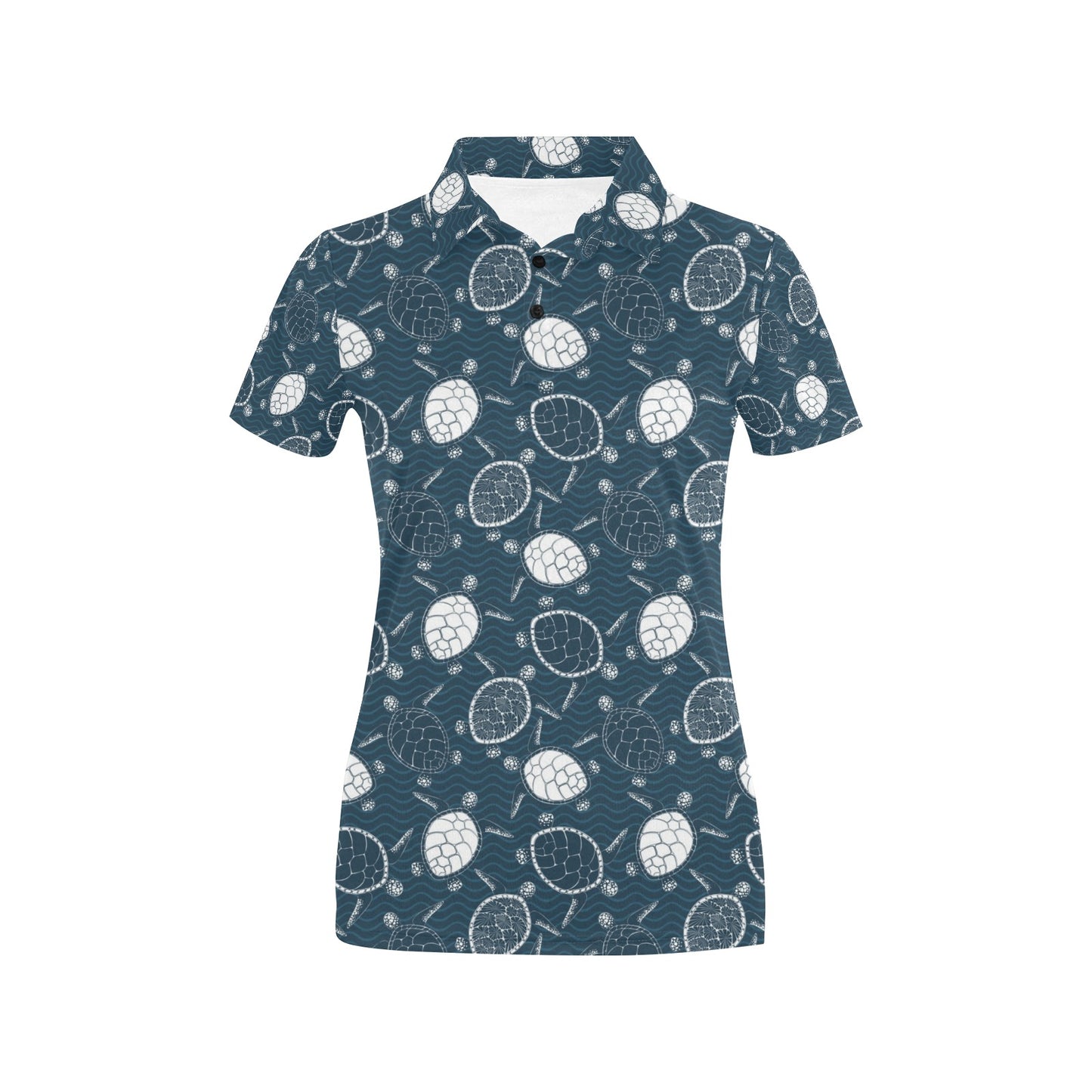 Sea Turtle Print Design LKS3015 Women's Polo Shirt
