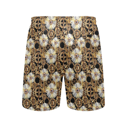 Steampunk Print Design LKS305 Men's Swim Trunks Beach Shorts