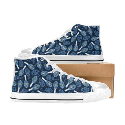 Maracas Print Design LKS401 Men's High Top Canvas Shoes