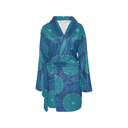 Medallion Pattern Print Design 04 Women's Fleece Robe
