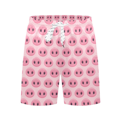 Pig Print Design LKS401 Men's Swim Trunks Beach Shorts