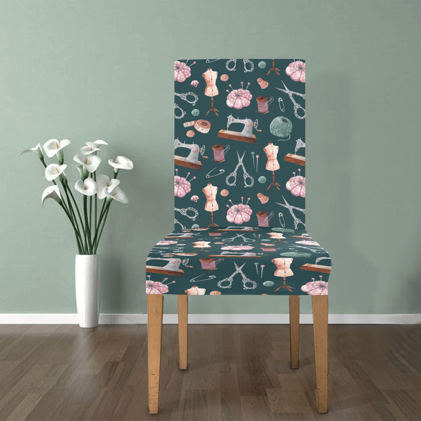 Sewing Equipment Print Design LKS307 Dining Chair Slipcover