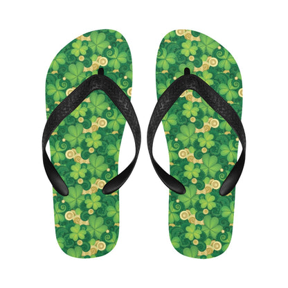 Shamrock Print Design LKS301 Flip Flops