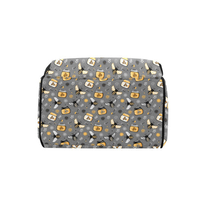 Honey Bee Print Design LKS301 Diaper Bag Backpack