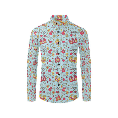 Hippie Print Design LKS307 Men's Long Sleeve Dress Shirt