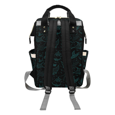 Manta Ray Print Design LKS402 Diaper Bag Backpack