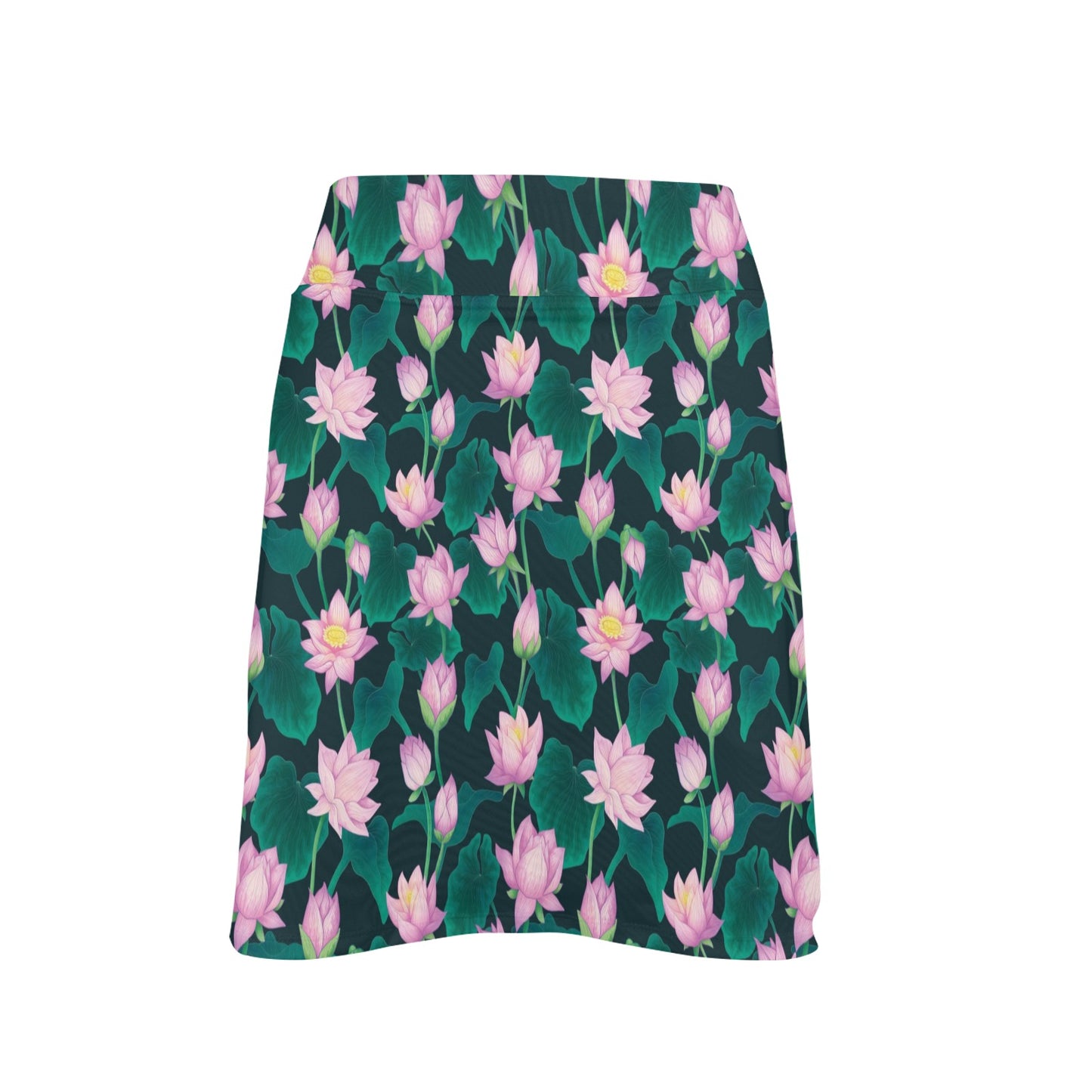 Water Lily Print Design LKS302 17" Golf & Pickleball Skort with Pockets