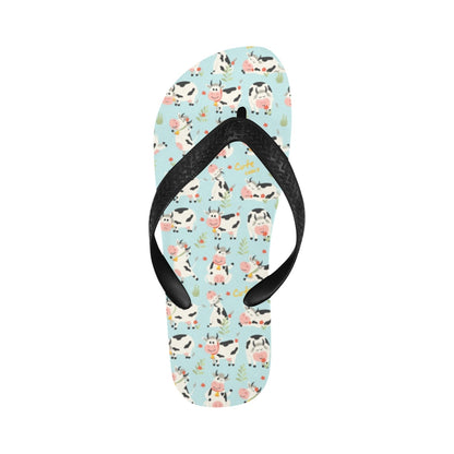 Cattle Print Design LKS403 Flip Flops