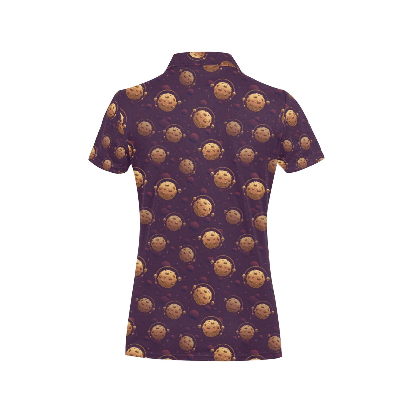 Cookie Pattern Print Design 03 Women's Polo Shirt