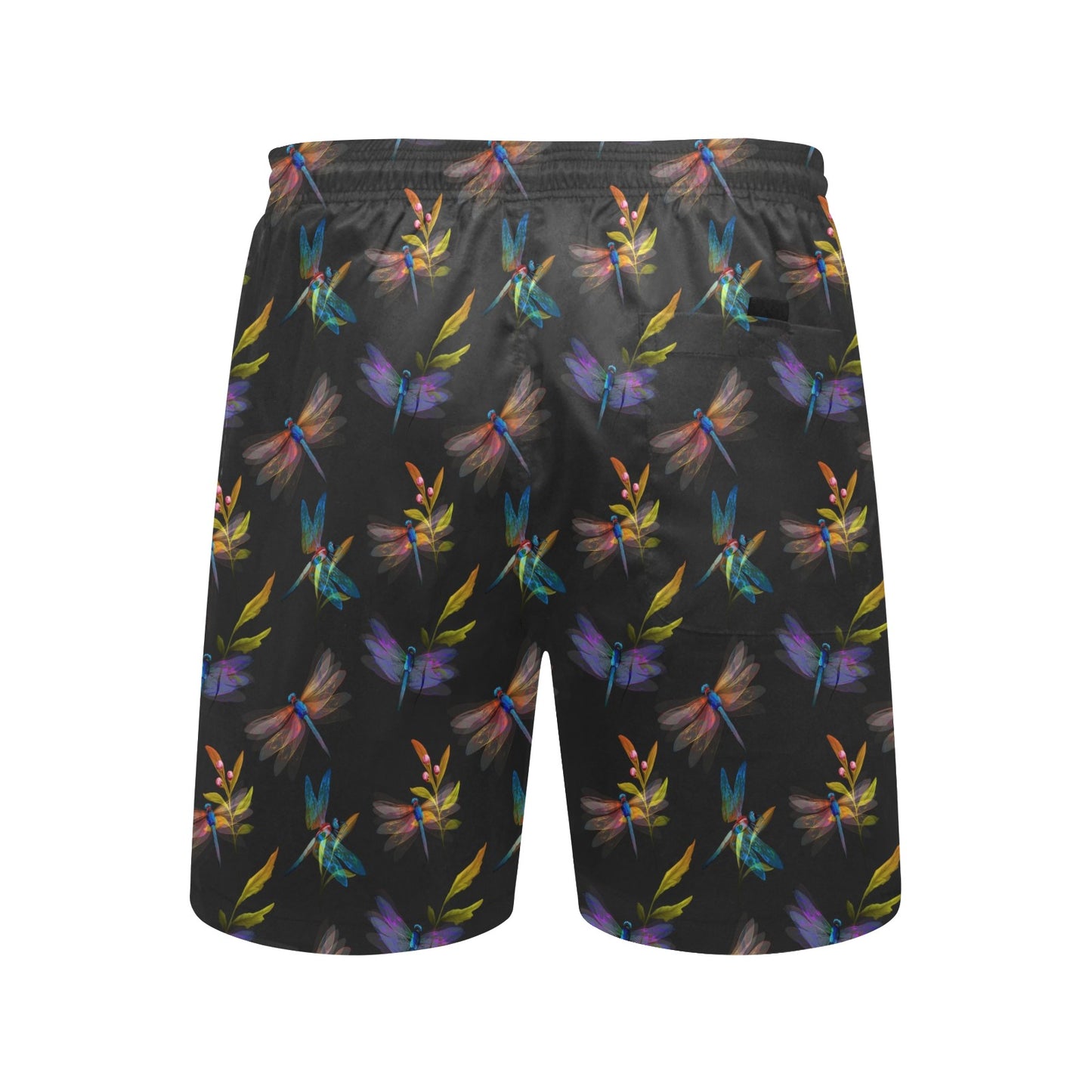 Dragonfly Colorful Realistic Print Men's Swim Trunks Beach Shorts