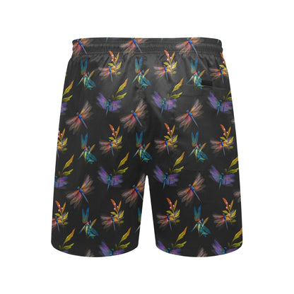 Dragonfly Colorful Realistic Print Men's Swim Trunks Beach Shorts