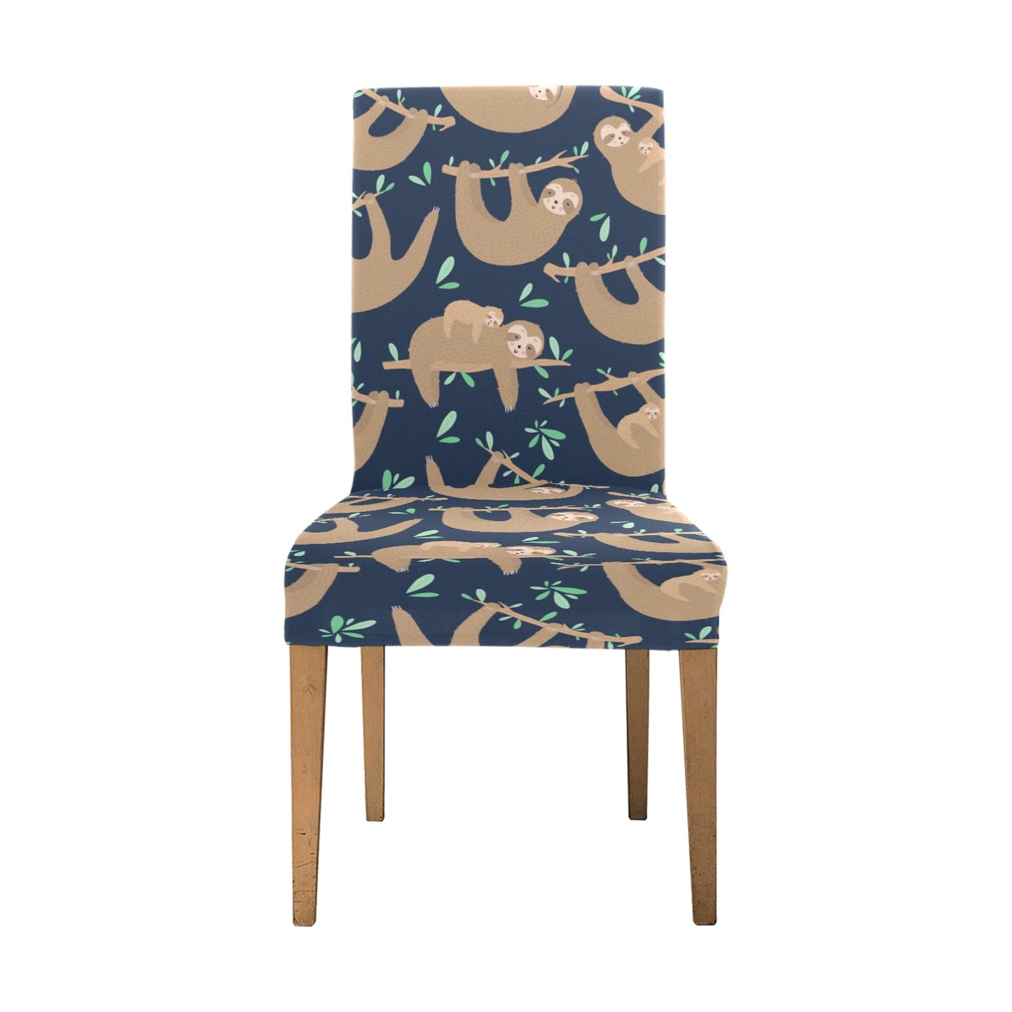 Sloth Print Design LKS307 Dining Chair Slipcover