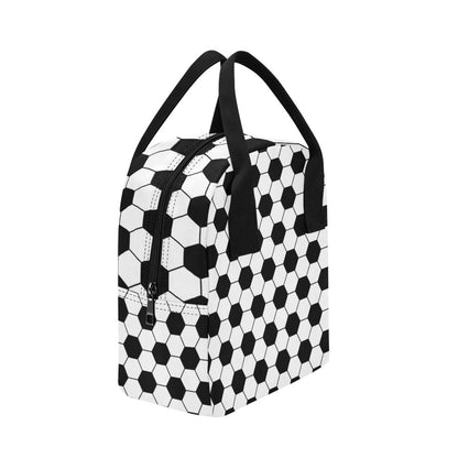Soccer Ball Texture Print Design LKS303 Insulated Lunch Bag