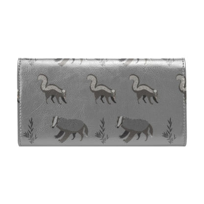 Skunk Print Design LKS301 Women's Trifold Wallet