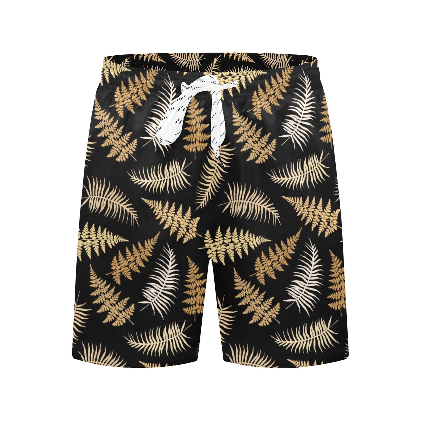 Fern Leave Bright Print Pattern Men's Swim Trunks Beach Shorts