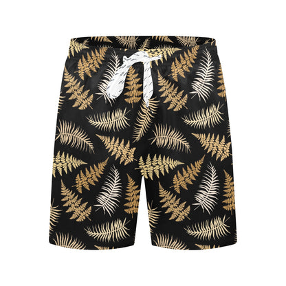 Fern Leave Bright Print Pattern Men's Swim Trunks Beach Shorts