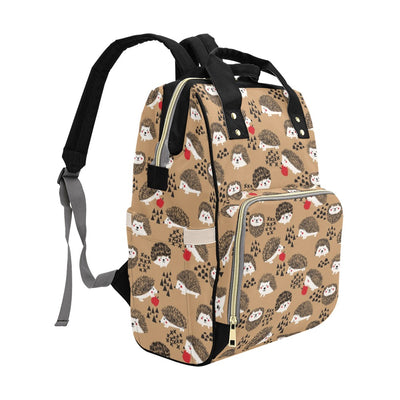 Hedgehog Print Design LKS403 Diaper Bag Backpack