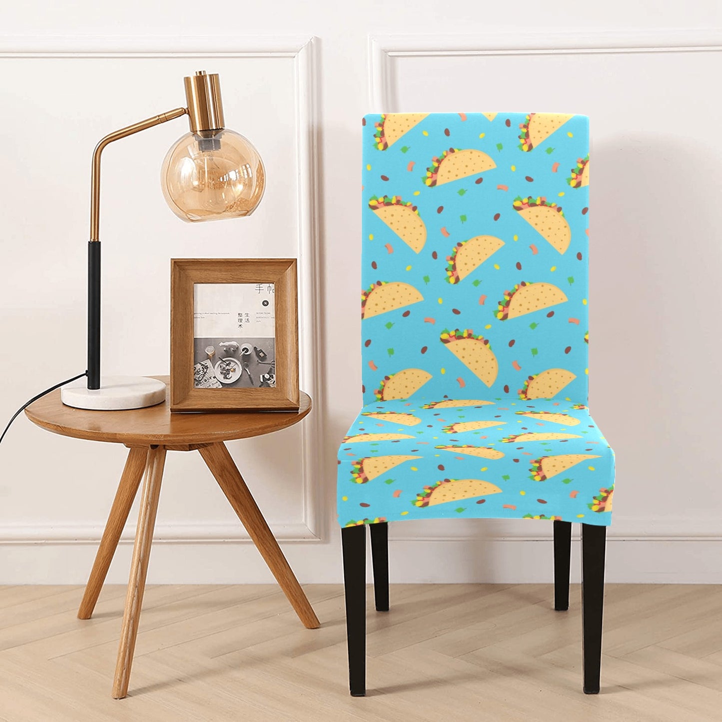 Taco Print Design LKS303 Dining Chair Slipcover