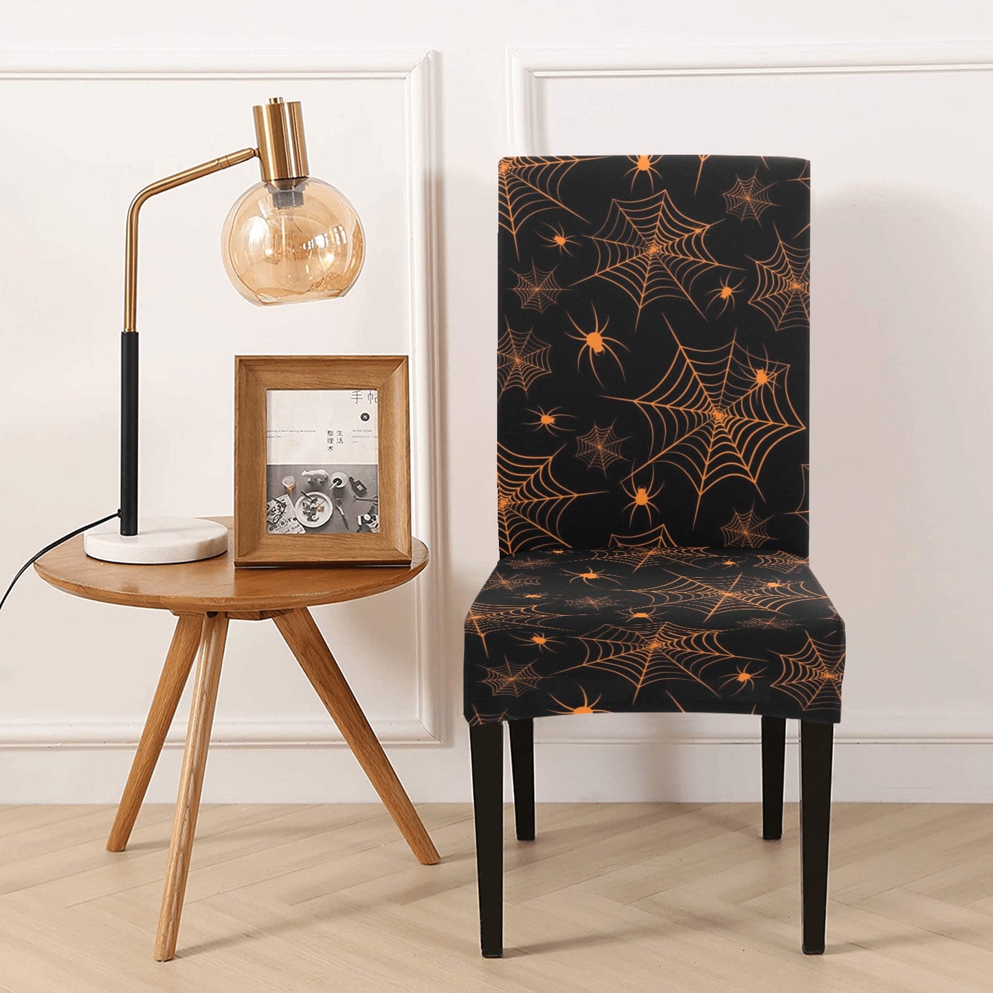 Spider Web Print Design LKS306 Dining Chair Slipcover