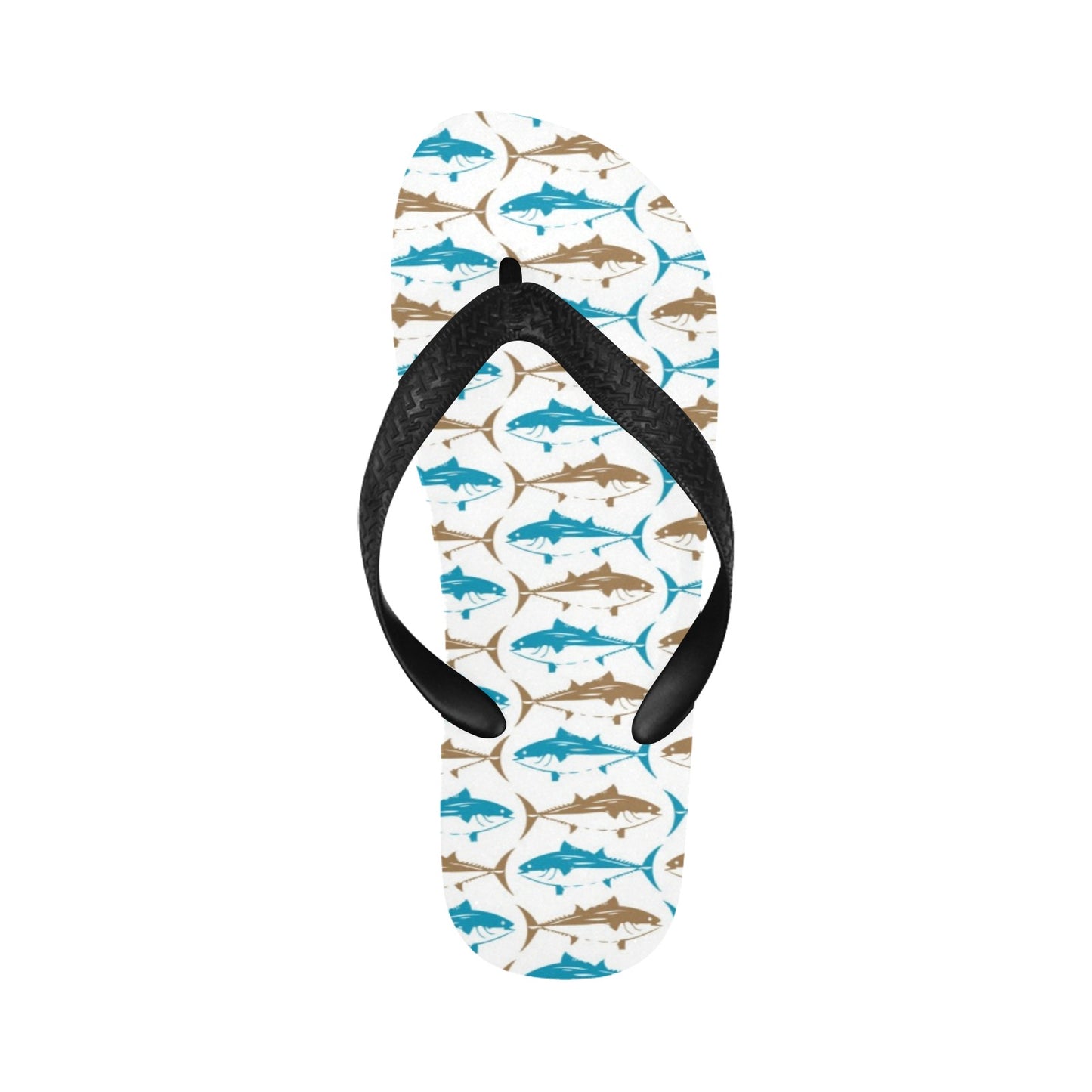 Tuna Fish Print Design LKS301 Flip Flops