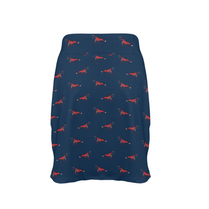 Shrimp Print Design LKS305 17" Golf & Pickleball Skort with Pockets