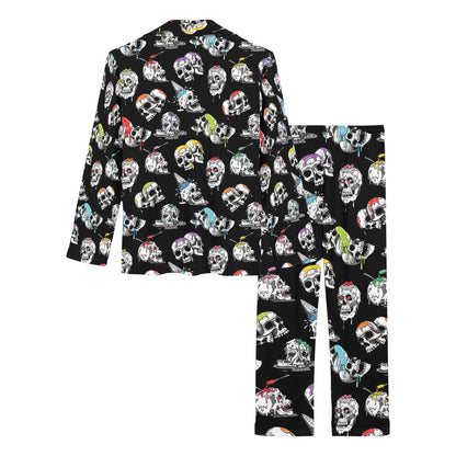 Skull Print Design LKS3013 Women's Long Pajama Set